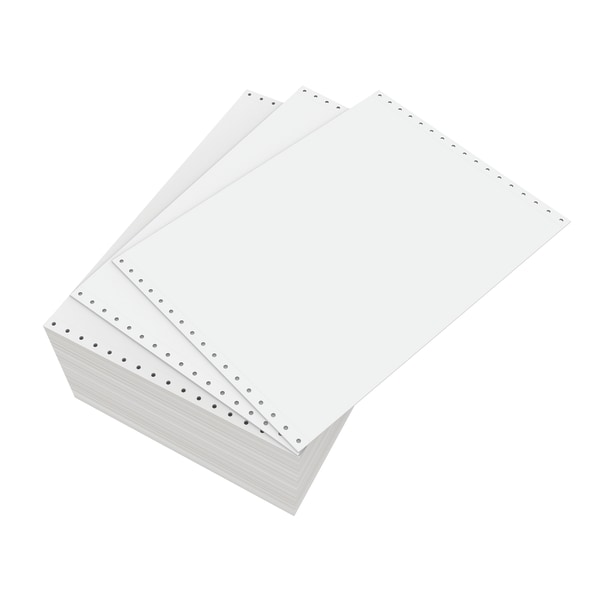 Domtar Earth Choice® White Standard Perforation Continuous Form Paper 12 X  8-1/2
