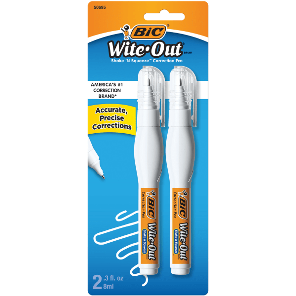 Wite Out Shake N Squeeze Correction Pen Pen Applicator 8 mL White