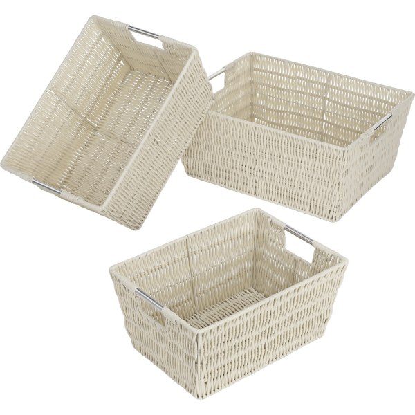 Whitmor Set of 3 Rattique Baskets 155676