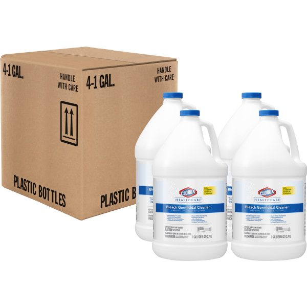 Clorox Healthcare Bleach Germicidal Cleaner Refill - Concentrate - 128 fl oz (4 quart) - 4 / Carton - Refillable, Disinfectant, Fast Acting, Cleanse, Anti-corrosive, Versatile, Antibacterial - White