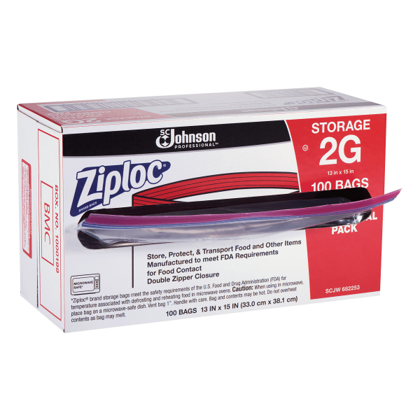 Ziploc Double Zipper Storage Bag, 2 Gallon Jumbo, 12-Count(Pack of 3)