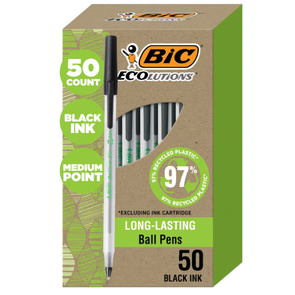 BIC Velocity Retractable Ballpoint Pens Medium Point 1.0 mm Assorted  Barrels Black Ink Pack Of 12 - Office Depot