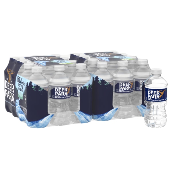 Deer Park Natural Spring Water, 8 oz Bottle, 48 Bottles-carton