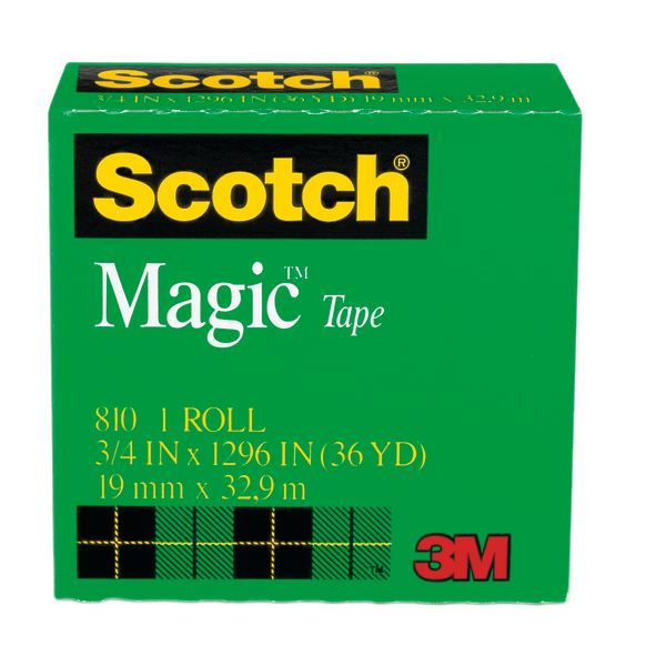 Scotch&reg; Magic&trade; 810 Invisible Tape, 3/4&quot; x 1,296&quot;, Clear MMM810341296