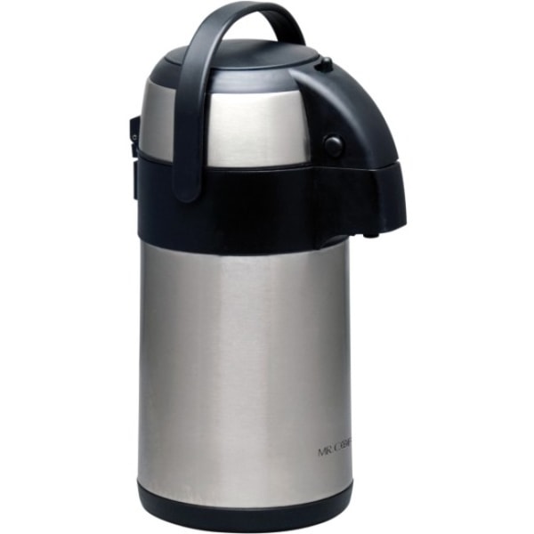 Thermos pump pot, 1 quart, Stainless Steel