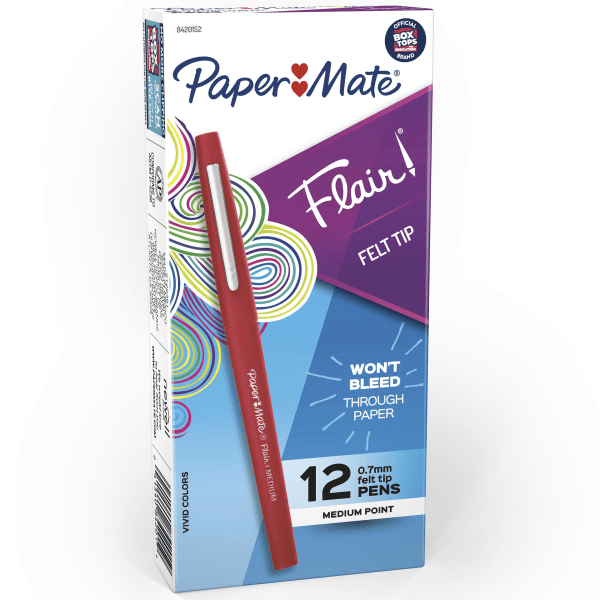 Paper Mate Flair Felt Tip Pens, Ultra Fine Point (0.4mm), Assorted Colors,  8 Count