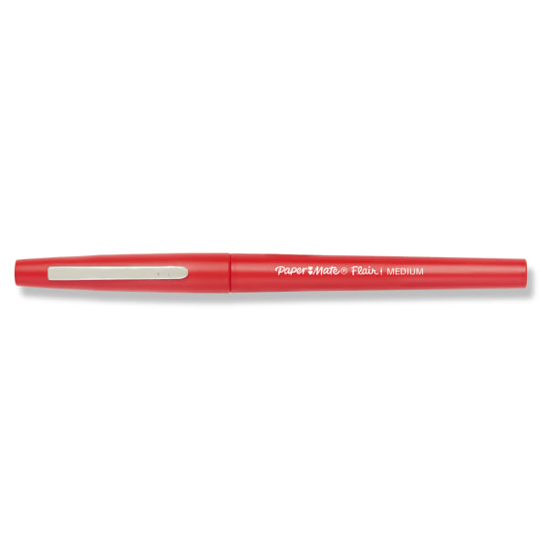 Paper Mate Liquid Flair Stick Marker Pen, 0.4mm, Black Ink, Gray