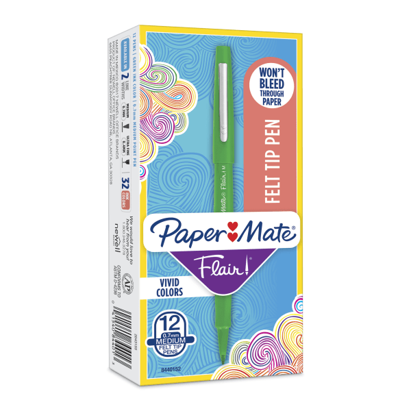 Paper Mate Flair Porous Point Stick Pen, Assorted Colors (Medium