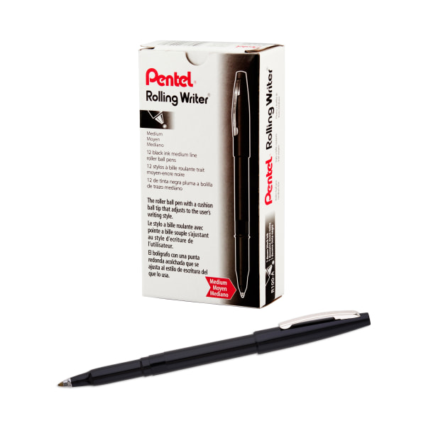 Pentel Sign Pen, Fiber-Tipped, Black Ink (S520-A), Box of 12