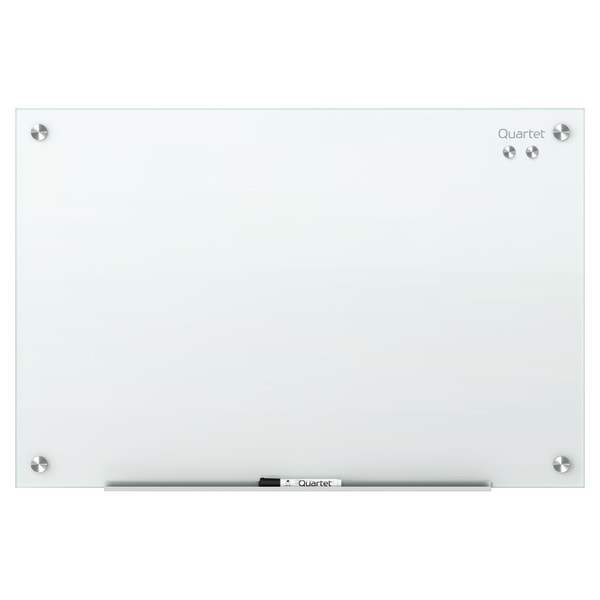 Glass Magnetic Whiteboard Dry Erase with Marker, White Glass Board for Wall