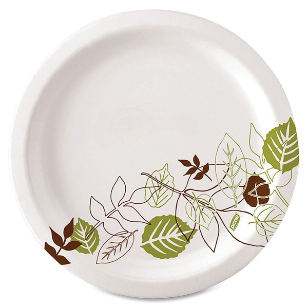 DIXIE&reg; 8 1/2IN MEDIUM-WEIGHT PAPER PLATES BY GP PRO (GEORGIA-PACIFIC), PATHWAYS&reg;, 500 PLATES PER CASE DXEUX9WSCT