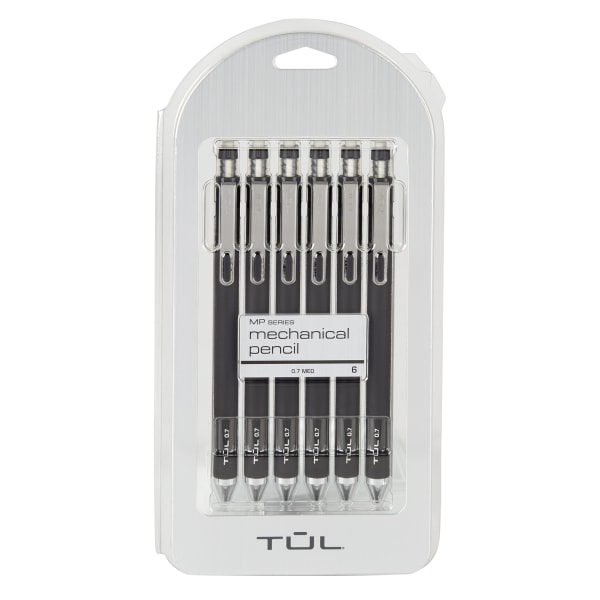 TUL® GL Series Retractable Gel Pens, Fine Point, 0.5 mm, Silver Barrel,  Black Ink, Pack Of 12 Pens - Zerbee