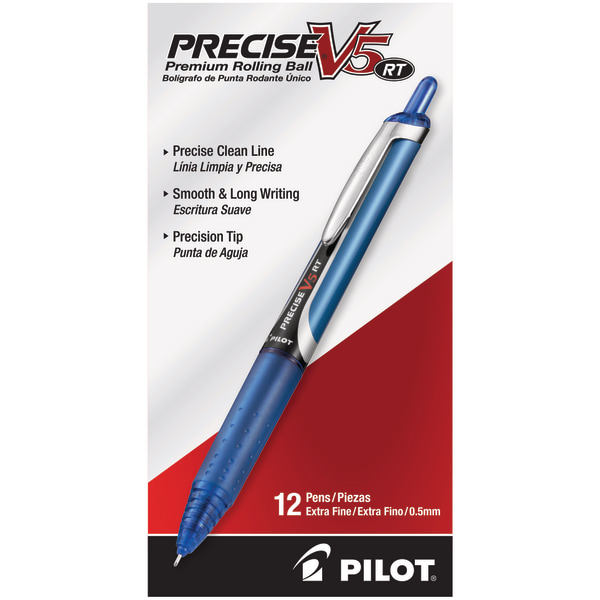 Pilot&reg; Precise&trade; V5 Liquid Ink Retractable Rollerball Pens PIL26063DZ
