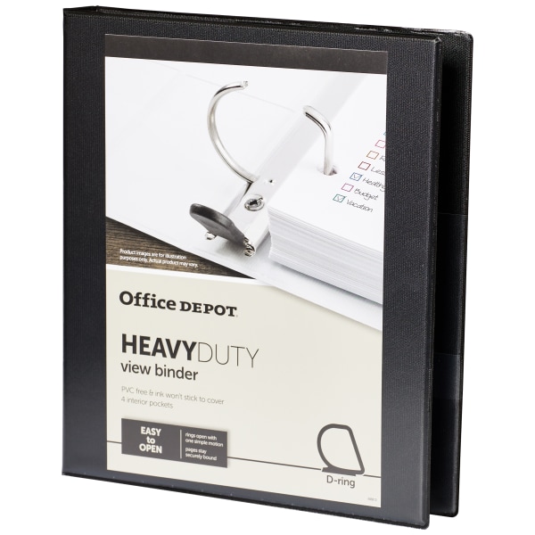 Heavy-duty View 3-ring Binder, 1 2