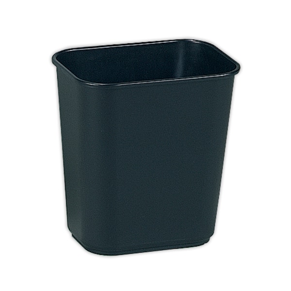 Rubbermaid Slim Jim® 23 gal Black Plastic Trash Receptacle - 20L x 11W x  30H