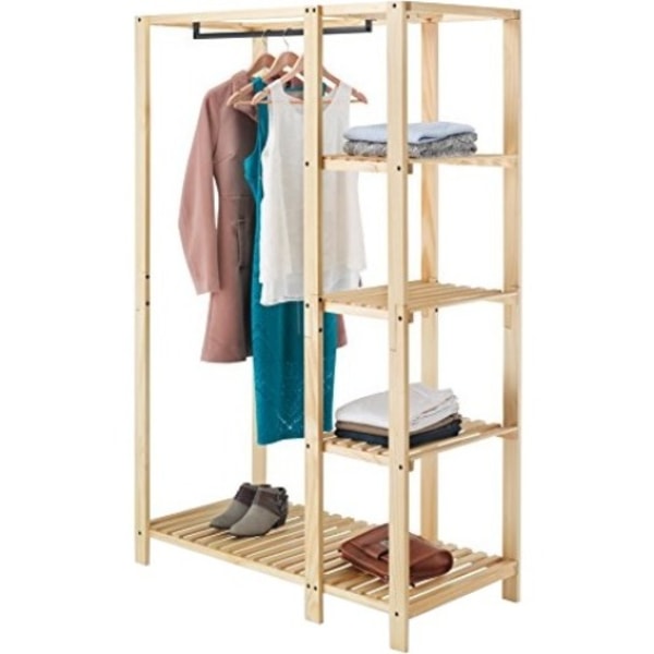 Whitmor Garment Rack - 68&quot; Height x 44&quot; Width - Solid Wood 228585