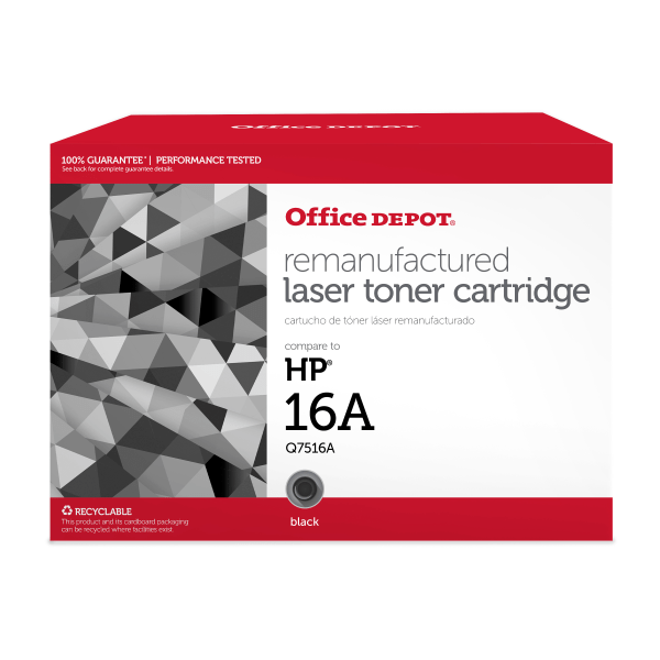 Office Depot® Brand Remanufactured Black Toner Cartridge Replacement For HP  16A - Zerbee