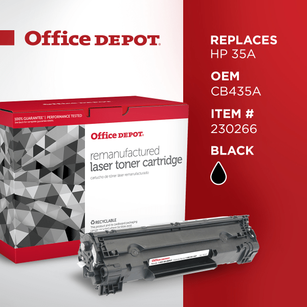 Office Depot® Brand Remanufactured Black Toner Cartridge Replacement For HP  35A - Zerbee