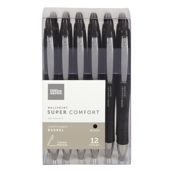 Zebra Z-Grip Retractable Ballpoint Pen, 1.0mm, Medium Tip, Black Ink,  18-Count 
