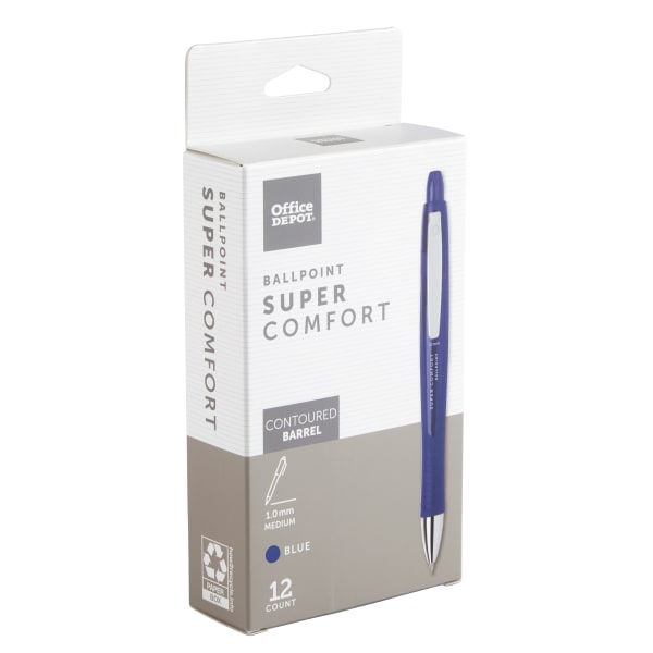Bic Soft Feel Retractable Ballpoint Pen 1.0mm Blue 12-pack • Price »