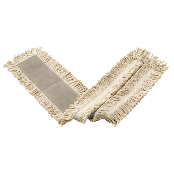 Cut-End Dust Mop Head, Cotton, 24 x 5, White Cut-End Dust Mop Head, Cotton, 24 x 5, White