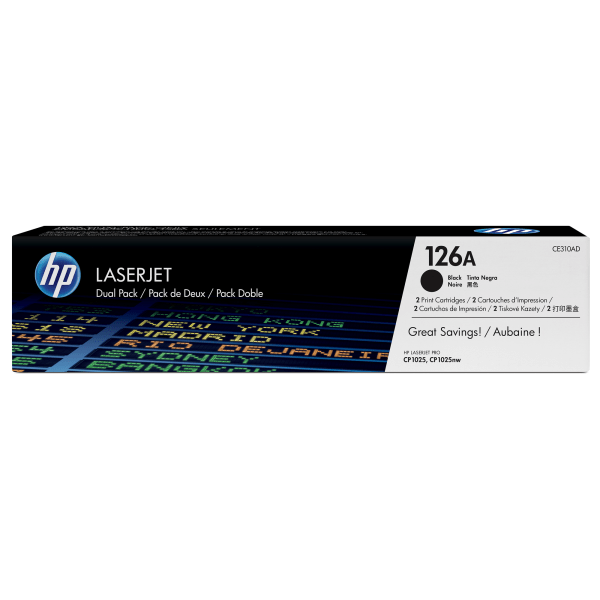 HP 126A Black Toner Cartridges HEWCE310AD