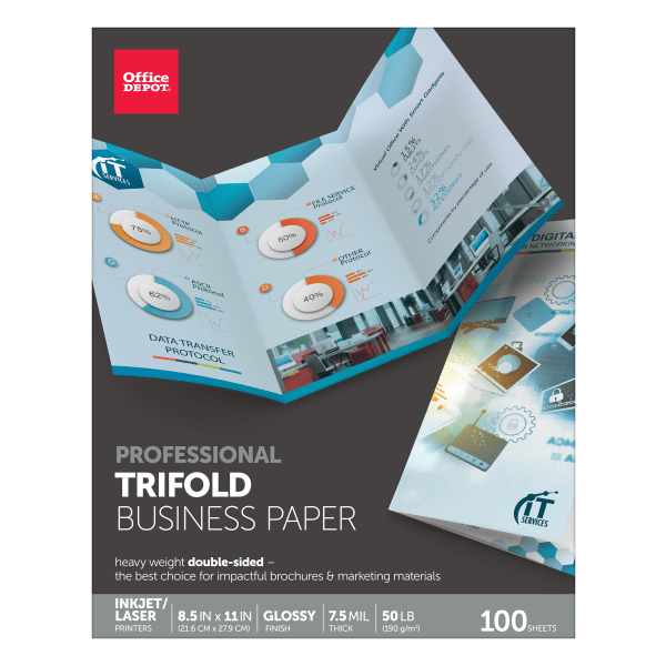 Office Depot® Brand Professional Trifold Business Paper - Zerbee