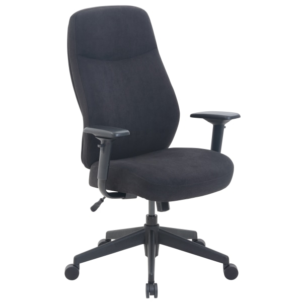 Serta Big & Tall Bonded Leather Commercial Office Chair with Memory Foam, Black