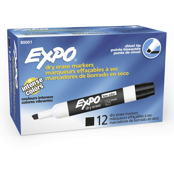  EXPO Low Odor Dry Erase Markers, Bullet Tip, Assorted Colors, 4  Count : Everything Else