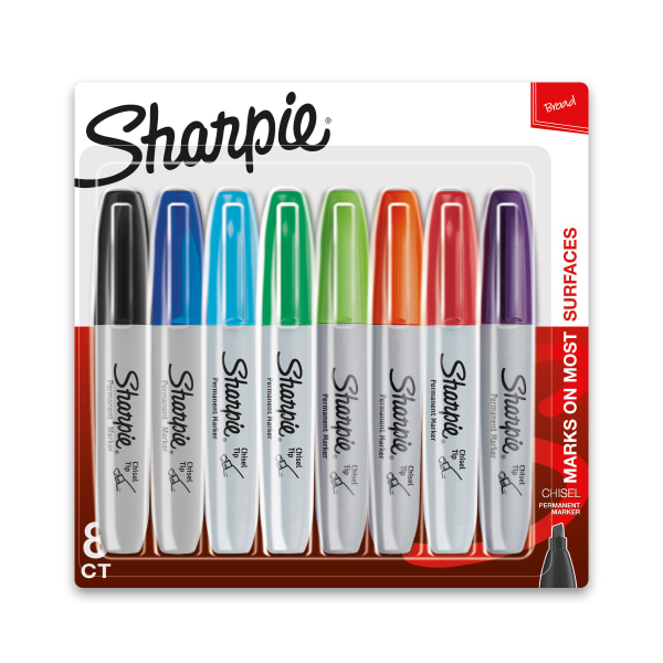 Red Sharpie Chisel Tip Markers