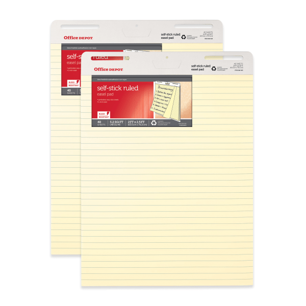 Office Depot&reg; Brand Bleed Resistant Self-Stick Easel Pads 268923