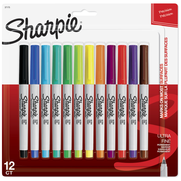 Sharpie® Permanent Ultra-Fine Point Markers, Assorted Colors, Pack
