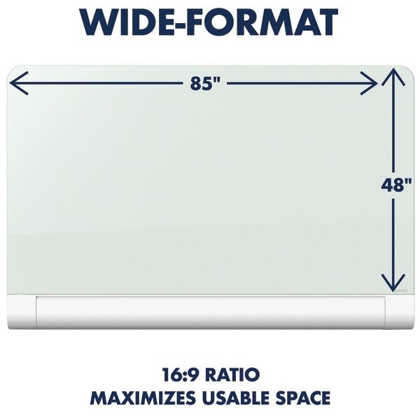 Quartet® Horizon™ Glass Unframed DryErase Whiteboard Zerbee