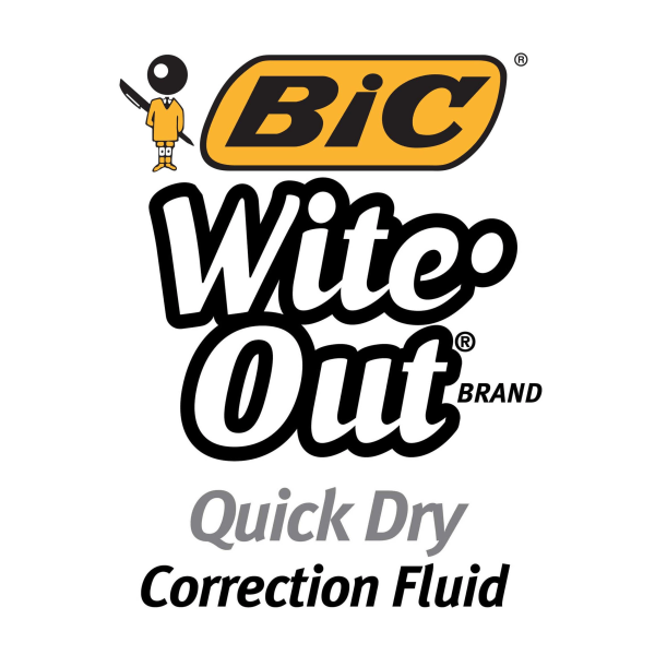 BIC Wite-Out Quick Dry Correction Fluid White Pack of 12