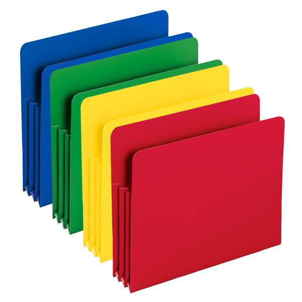 Smead Poly Folders With Slash Pocket Letter Size Assorted Colors