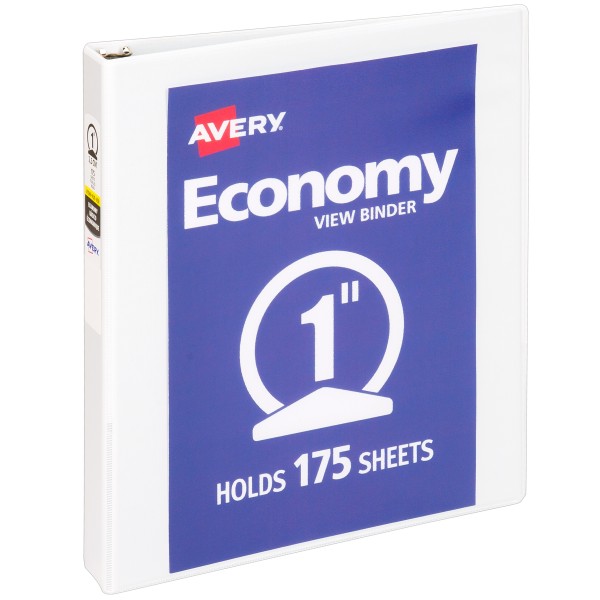 Avery Flexi-View Binder with Round Rings, 1 Capacity, Navy