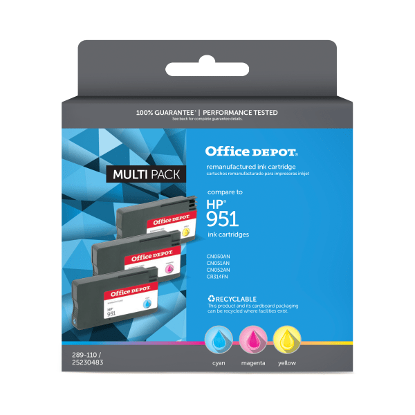 Office Depot® Brand Remanufactured Cyan, Yellow Ink Cartridge Replacement For Pack Of 3 - Zerbee