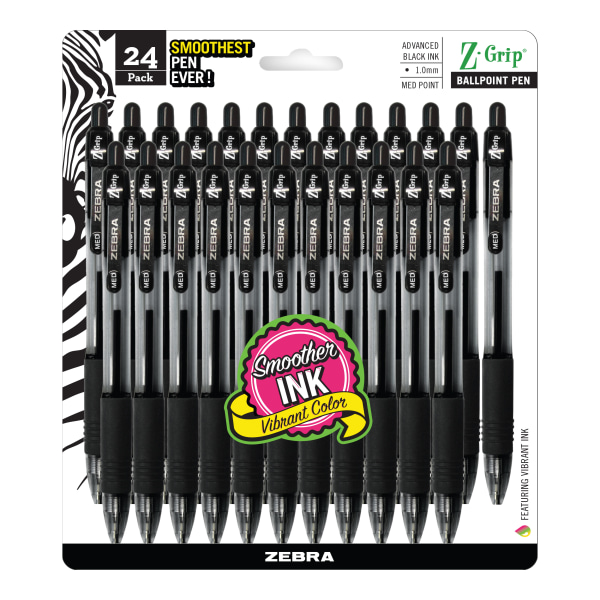 Zebra Sarasa Gel Ink Retractable Pens Medium Point 0.7 mm Clear Barrel  Black Ink Pack Of 12 - Office Depot