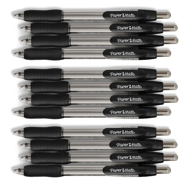Assorted Colors 12-Count Bold 1.4mm 12 Count 2 Pack Profile Retractable Ballpoint Pens 