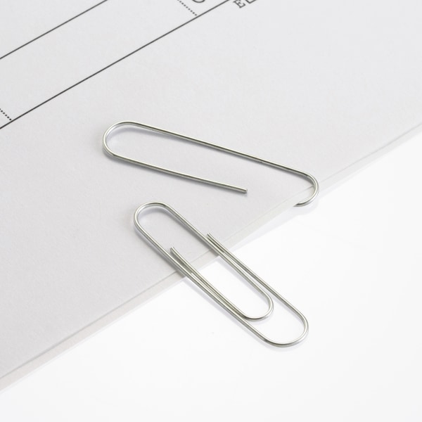   Basics Jumbo Size Office Paper Clips, Non Skid, 1000  Count (10 Pack of 100), Silver : Office Products