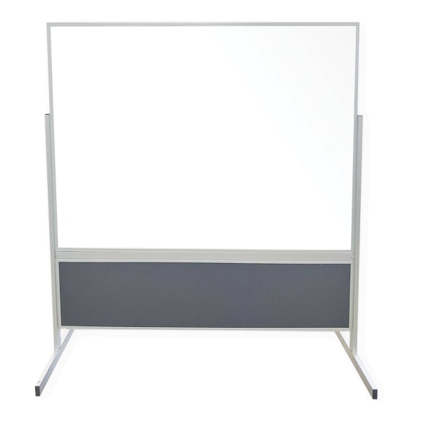 Ghent Double-Sided Magnetic Porcelain Whiteboard With Vinyl Tackboard 3167715