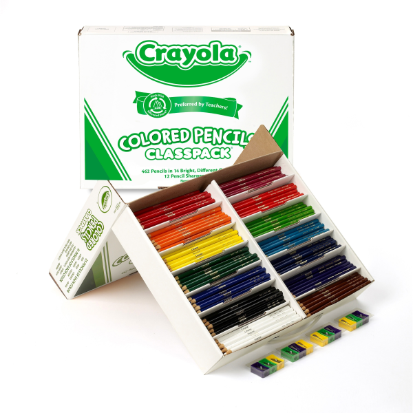 Crayola Twistables 687409 Colored Pencil With Pouch - Assorted Lead - Clear  Barrel - 30 / Pack
