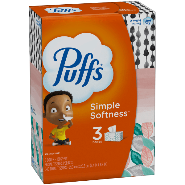 Puffs Facial Tissue, Plus Lotion, White, 2-Ply, Facial Tissue