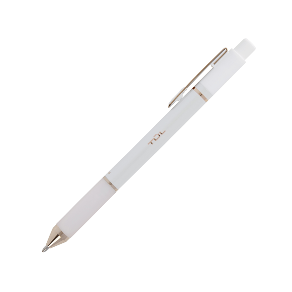 TUL GL Series Retractable Gel Pens, Mixed Metals, Medium Point, 0.7 mm, Black Barrel, Black Ink, Pack of 4 Pens