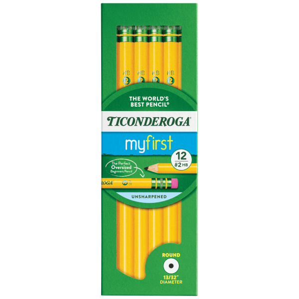 Dixon My First Short Pencils - Assorted Barrel - 12 / Box