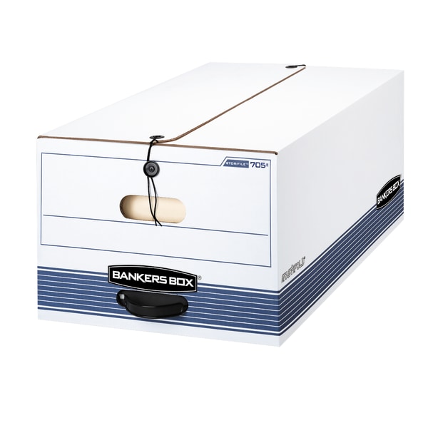 Bankers Box&reg; Stor/File&trade; Medium-Duty Storage Boxes With String &amp; Button Closure FEL00705