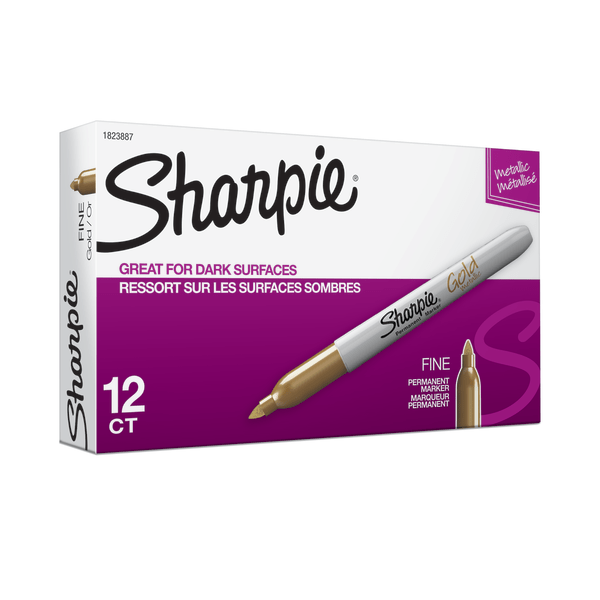 Silver & Gold Metallic Permanent Markers Bundle - Too Shiny For Ya