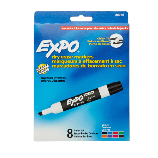EXPO Low Odor Dry Erase Markers Chisel Point Pastel Colors Pack Of 4 -  Office Depot
