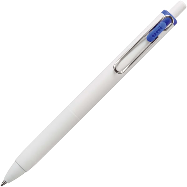 TUL GL Series Retractable Gel Pens, Medium Point, 0.7 mm, Pearl White Barrel, Blue Ink, Pack of 12 Pens