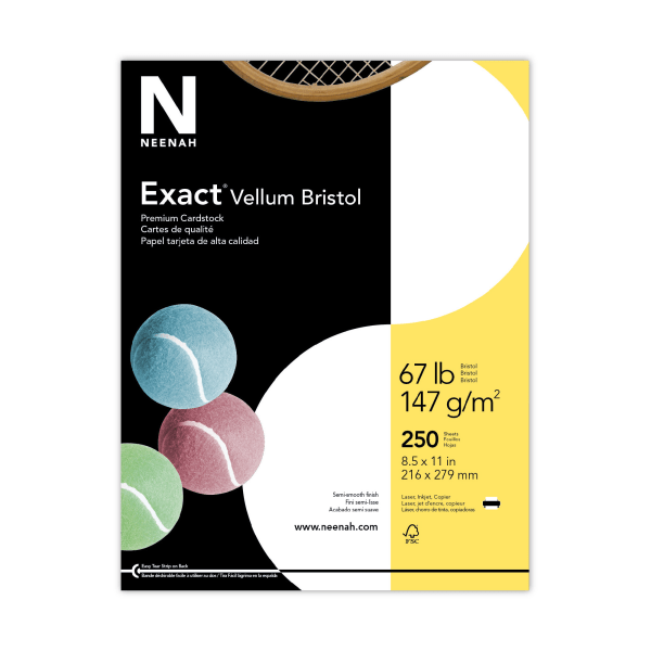 Staples 67 lb. Cardstock Paper, 8.5 x 11, Canary, 250 Sheets